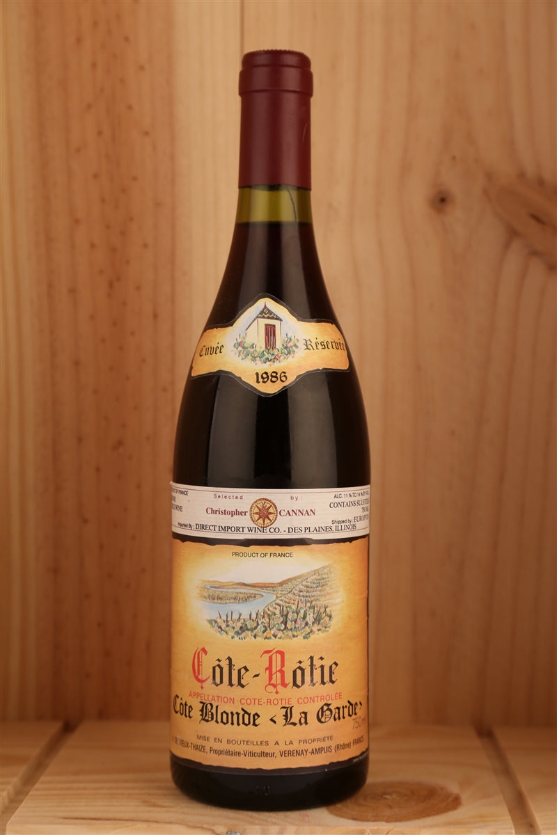 1986 Dervieux-Thaize, Cote Rotie, Cote Blonde, La Garde, 750ml