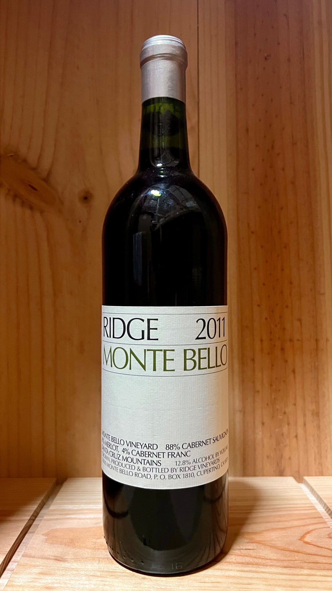 2011 Ridge Vineyards Monte Bello, Santa Cruz Mountains, Cabernet Sauvignon, 750ML